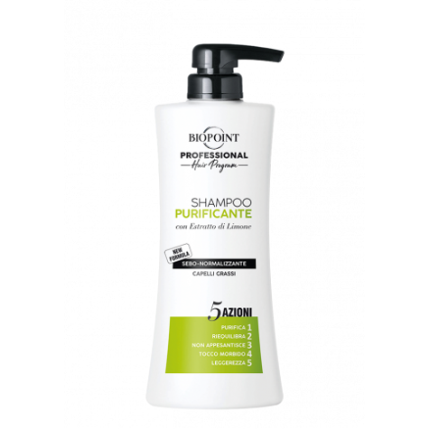 Biopoint Shampoo Capelli Purificante Con Estratto Di Limone Per Capelli Grassi