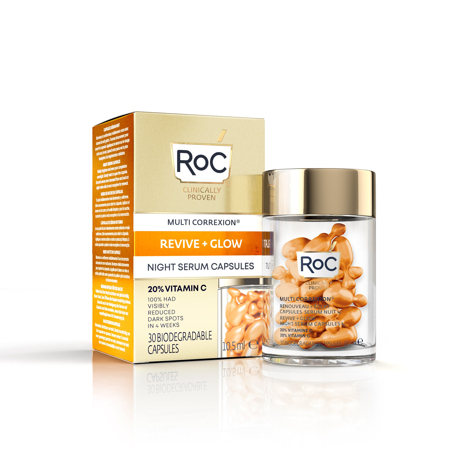 RoC® Multi Correxion® Revive + Glow Siero Viso Notte in Capsule