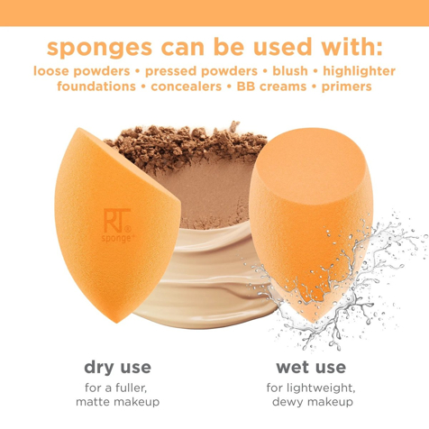 Real Techniques Iconic Blend + Set Makeup Sponge Duo