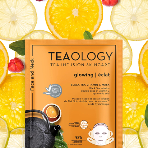 Teaology Maschera Vitamina C illuminante antiossidante viso e collo