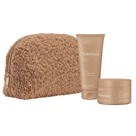 Pupa Teddyland Gel Doccia 200ml E Scrub Corpo 150ml Latte E Chicchi Di Caffe'