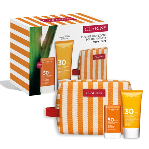 Clarins Routine protezione solare Anti-età